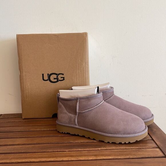 UGG Classic Ultra Mini Booties Sugarplum USA Women Size 11/UK 9/EU 42 - Picture 2 of 13